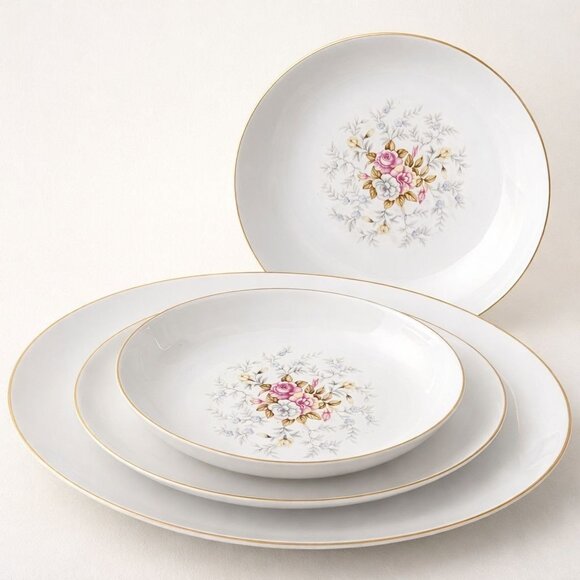 Vintage Wentworth China Petit Point 7701 Serving SetAmerica250 Tableware